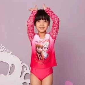 겨울왕국 여아 수영복 키즈 래쉬가드 팬츠 세트 4p