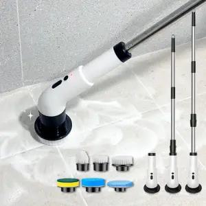 전동청소솔 무선 자동브러쉬 욕실 화장실 바닥청소기솔 6종헤드 C타입충전