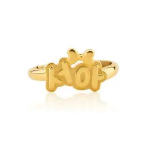 [뽀르띠] 순금 24K 1g 리본 이름 돌반지