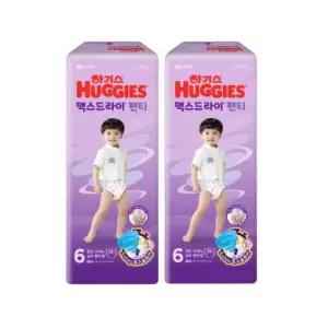하기스 기저귀 맥스드라이 남아 팬티형 6단계 38pX2팩 BNS