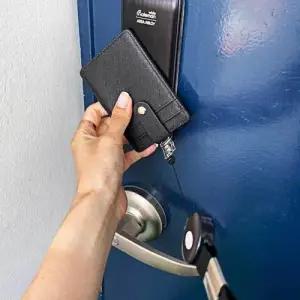 사원증 카드지갑 릴홀더 목걸이 케이스 블랙 사원증 WEE3541