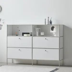 드롭다운경첩 사무실인테리어수납장 미드센츄리선반수납장