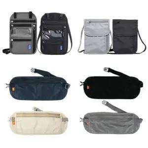 RFID 차단 여행용 복대 가방 지갑 스키밍 유럽 일본 소매치기 도난 방지 안전 주머니