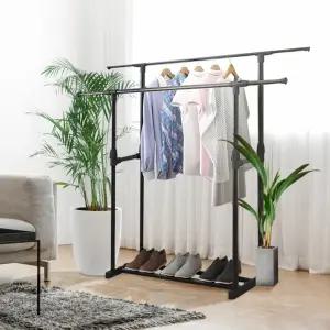 튼튼한 미니 스탠드 옷걸이 행거 무볼트 조립 1단 스탠드옷걸이 옷걸이행거