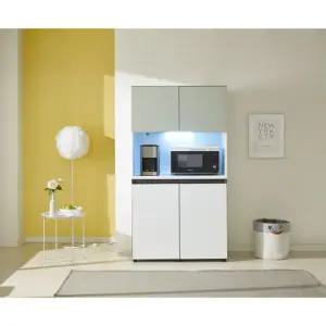 데코라인 비크 주방수납장 밥솥다이 렌지대 990 올리브그린 방문설치