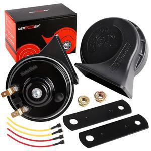 센지웬 자동차 경적 12v 130dB 슈퍼 라우드 [2팩] 키트 - 트럭 열차 트위터 /베이스, 하이 로우 톤 일반 액세서리, 자동차, 오토바이, SUV, 전기 자동차용 달팽이(보편적 교체)