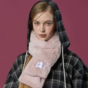 [KOLEAT]WOMEN 데일리 웜 히팅 퍼 목도리 [PINK] 겨울 머플러 ver.