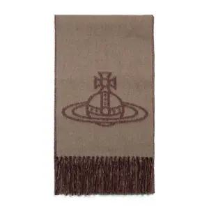 비비안웨스트우드 25FW 카멜 ORB 리버시블 울 머플러 81030006 W00ZH C406