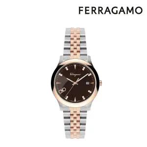 [페라가모] 공식수입원 정품 초콜릿 DUO 다이아몬드 28mm SFFK004-19