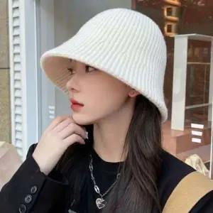 은창)니트 파스텔 데일리 뜨게 라인 보온 벙거지 모자