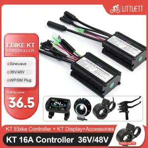 Ebike KT Sinewave 컨트롤러 36V 48V 16A 라이트 기능 LCD TF01U 디스플레이 250W350W 전기 자전거 Convers