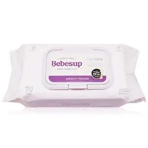 [퍼니메이커]베베숲 아기물티슈 프리미어 70매 캡형 6입 베베숲물티슈 브라운물티슈 물티슈100매 보습