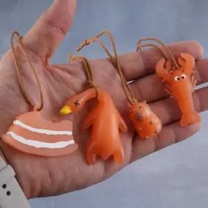 카피바라키링 야광 거위 고리 동물 펜던트 열쇠 키링 가방 오리 자외선 컬러