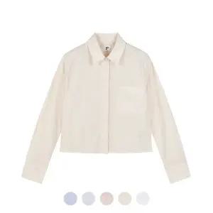 [폴햄] 여성 포플린 크롭 셔츠_PHE2WC2022