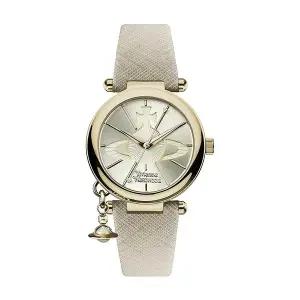 [비비안웨스트우드] 베이지 가죽시계 여성시계 VV006GDCM