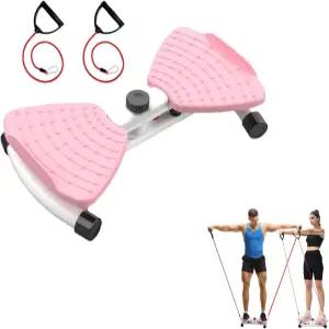 허리 트위스터 기계 운동 비틀기 피트니스 도구 무소음 밸런스 보드 홈 헬스장 기구(핑크)