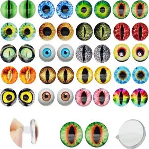 40PCS 18MM 셀프 접착 드래곤 구글리 윙글 장식 스티커 학교 교실 미술 공예 DIY 용품