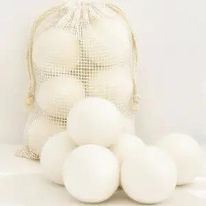 NAMU 천연 건조기볼 6개+파우치 세트 드라이볼 세탁볼 뉴질랜드 양모 건조 먼지 제거 볼 오일