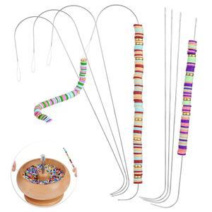 4개의 구슬 스피너 바늘 큰 눈 비딩 스테인리스 바늘, 팔찌 목걸이 장신구 제작용 (바늘)