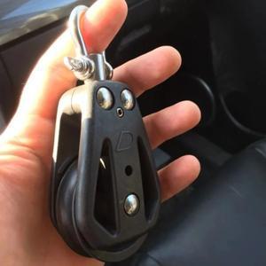 항해 도르래 플라스틱 리프팅 휠  로프 특수 베어링 U 그루브 범선 1 개