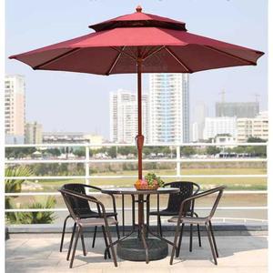 테라스용 파라솔 테이블 의자 세트 철제