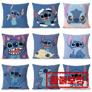 릴로와 스티치 베개 커버 귀여운 만화 애니메이션 인쇄 액세서리 소파 베개 커버 용품 선물
