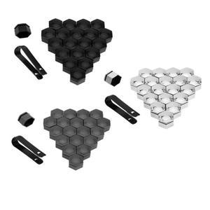 22/21/19mm 20PCS 자동차 바퀴 팝너트 캡 보호커버 녹슬지 않는 허브 나사 타이어 볼트 외장 인테리어