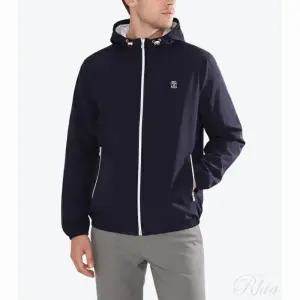 브루넬로 쿠치넬리 로고 자수 후드 바람막이 자켓 MM40A7440G CFK59