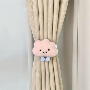 커튼 미니 인테리어품 심플 모던 귀여운 구름 타이백 침실  거실 창문 인테리어용