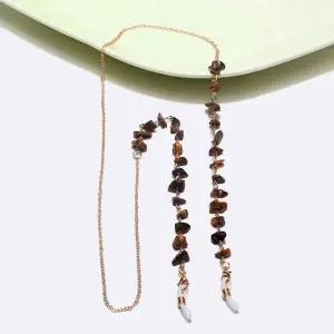 고품질 마스크스트랩 안경줄 순수 호안석 타이거아이 골드체인 (WFKILIO)