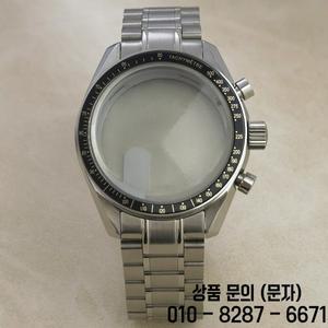 40mm VK63 스테인리스 스틸 케이스 스트랩 문스와치 스타일 문 백 커버 쿼츠 무브먼트 골드 베젤 시계 액세