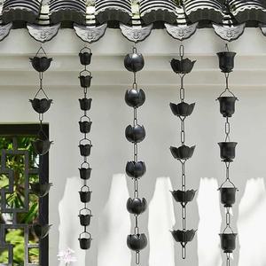 레인체인 한옥 처마 인테리어 주전자 일본식 낙수관 야외