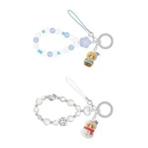 데일리 카카오프렌즈 윈터 피규어 비즈 어저스터 키홀더 요정눈사람 (WFKK46N)