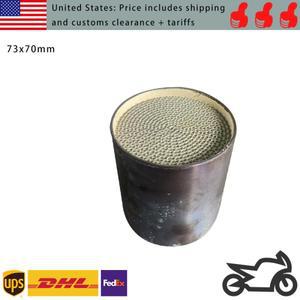 73x70mm 스테인리스 오토바이 배기용 금속 촉매, 코어 고밀도