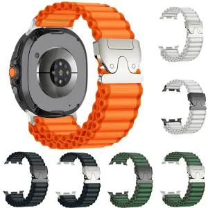 삼성 갤럭시 워치 8 클래식 46mm용 스포츠 나일론 루프 스트랩 갤럭시 워치 8 44mm 40mm용 패러슈트 버클