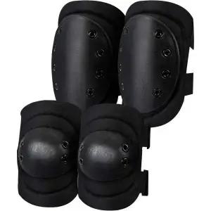 군용 전술 무릎 보호대 팔꿈치 세트 에어소프트 전투 페인트볼 스케이트 야외 스포츠