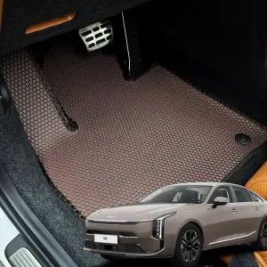 [몬스터클래스]더뉴 K8 페이스리프트 벌집매트 1열+2열 더블 엠보 TPE 카매트 하이브리드 가솔린 LPG 발...