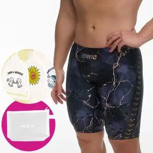 [아레나] 남성 수영복 지오볼트 남성 선수 4부 A6SM1CF07 BLK 가방 수모행거 증정