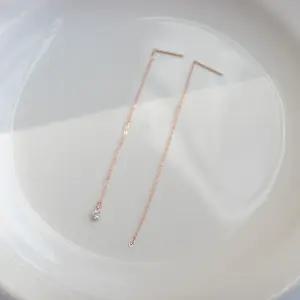 14k 언밸런스 드롭 귀걸이 OPPE0200