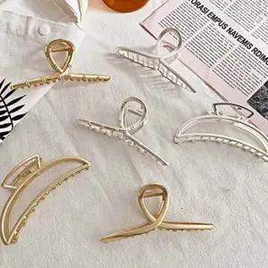 메탈 집게핀 빅사이즈 머리핀 실버