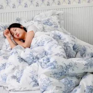 리빙홈 뜨왈 프릴 30수 광목 차렵 침구세트 SS ( 이불 + 매트 + 베개커버 )