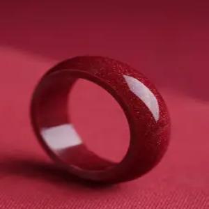 옥 리얼 패턴 붉은 옥반지 가락지 패션 원석 빨간색