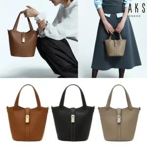 백화점판 닥스 토트백 여성용 소가죽 체크 장식 캐주얼 명품 가방