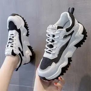 여성 신발 데일리 패션 논슬립 찍찍이 헤이튼 통굽 키높이 메쉬 운동화 어글리슈즈