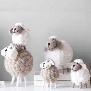 크리스마스 장식인형 인테리어소품 미니어처 소품양 털뭉치 빈티지 카페 북유럽풍 겨울 장식품 용품