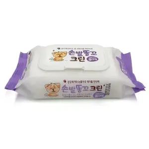 [룽스]애견 물티슈 저렴한물티슈애견용품 80매(캡형)12개