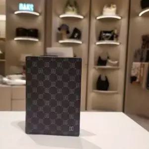 [국내백화점]  닥스 DBHO5E393BK 블랙 DD패턴 슬림 중지갑 남성 가죽 슬림 지갑