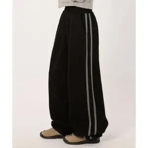 바운더리 BOUNDARY 사이드라인 롱 트레이닝 팬츠 블랙