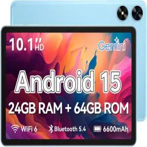 쉐어클라우드 태블릿 10.1인치 케이스 포함 안드로이드 15 24GB RAM + 64GB ROM 1TB 확장형 1280x800 HD