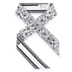 디몬트 디올 여성 디오레스크 버터플라이 스카프(화이트/블랙) 61FGR106I643 835